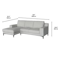 Sectional with Left-Side Chaise - BEIGE Sale