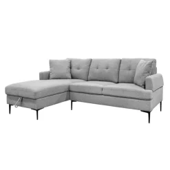 Sectional with Left-Side Chaise and Storage Grey New