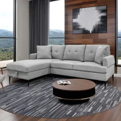 Sectional with Left-Side Chaise and Storage Grey New