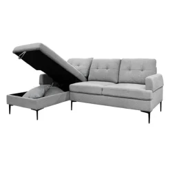 Sectional with Left-Side Chaise and Storage Grey New