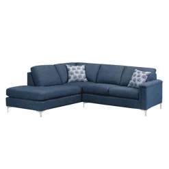 Sofa By Fancy Sectional with Left-Side Chaise Blue Discount