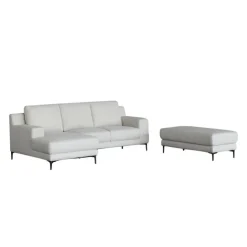 Sectional with Left-Side Chaise and Ottoman - BEIGE Sale