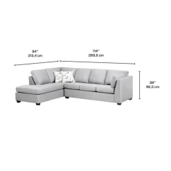 Sofa By Fancy Sectional with Left-Side Chaise Slate New