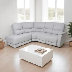 Sectional with Power Recliner - Grey Clearance