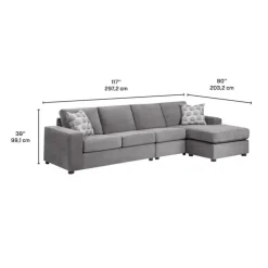 Sofa By Fancy Sectional with Reversible Chaise - Grey Pewter Online