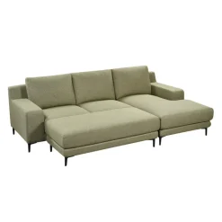 Sectional with Right-Side Chaise and Ottoman - GREEN Hot