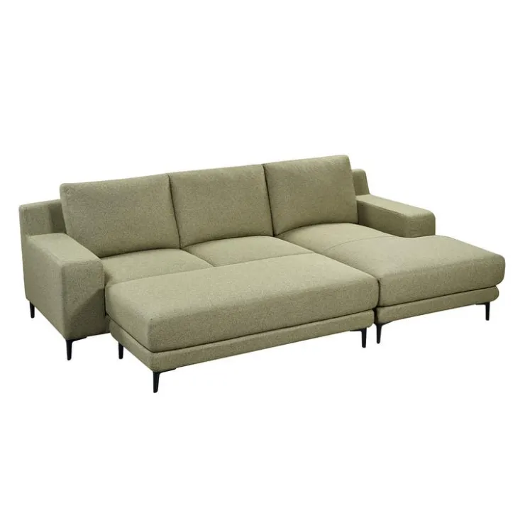 Sectional with Right-Side Chaise and Ottoman - GREEN Hot