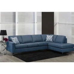 Sofa By Fancy Sectional with Right-Side Chaise Blue