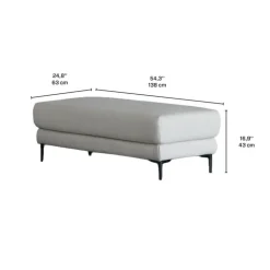 Sectional with Right-Side Chaise and Ottoman - BEIGE Clearance