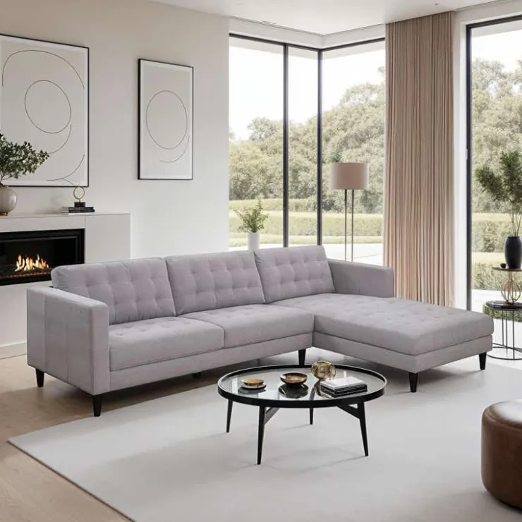 Sectional with Right-Side Chaise - Grey Discount