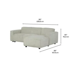 Sectional with Right-Side Chaise Grey Sale