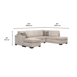 Sofa By Fancy Sectional with Two Chaises Beige Sale