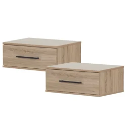 Meubles South Shore Set of 2 Floating Nightstands - South Shore Rustic Oak Online
