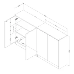 Meubles South Shore Set of 2 Sideboards - South Shore Clearance