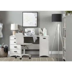 Meubles South Shore Sewing Craft Table And Storage - South Shore White