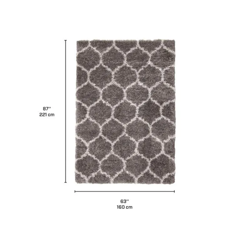 Shag Indoor Rug - 5 x 7 Dark Grey Sale
