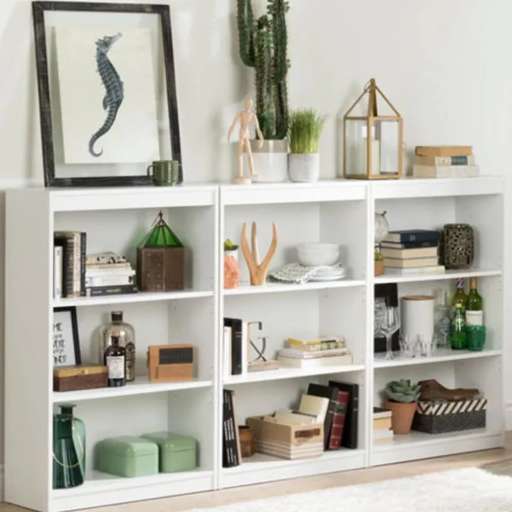 Meubles South Shore 3-Shelf Bookcase - South Shore PURE WHITE Clearance