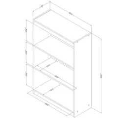 Meubles South Shore 3-Shelf Bookcase - South Shore PURE WHITE Clearance