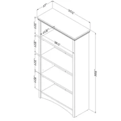 Meubles South Shore 4-Shelf Bookcase - South Shore White Outlet