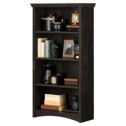 Meubles South Shore 4-Shelf Bookcase - South Shore Rubbed Black New