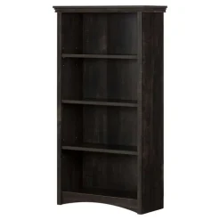 Meubles South Shore 4-Shelf Bookcase - South Shore Rubbed Black New
