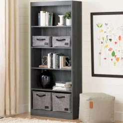 Meubles South Shore 5-Shelf Bookcase - South Shore Gray Oak New