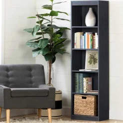 Meubles South Shore 5-Shelf Narrow Bookcase - South Shore BLUEBERRY Clearance