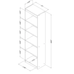 Meubles South Shore 5-Shelf Narrow Bookcase - South Shore Natural Walnut Online