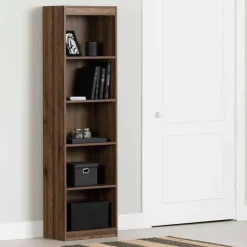 Meubles South Shore 5-Shelf Narrow Bookcase - South Shore Natural Walnut Online