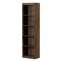 Meubles South Shore 5-Shelf Narrow Bookcase - South Shore Natural Walnut Online