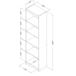 Meubles South Shore 5-Shelf Narrow Bookcase - South Shore PURE WHITE Clearance