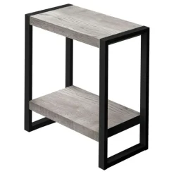 Monarch Side table - 2 tiers / 1 shelf / rectangular - 24"h - reclaimed wood-loo - Grey New
