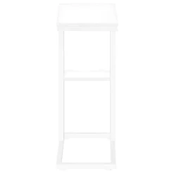 Monarch Side table / c table - 1 storage shelf / rectangular - 25"h - / met - White Sale