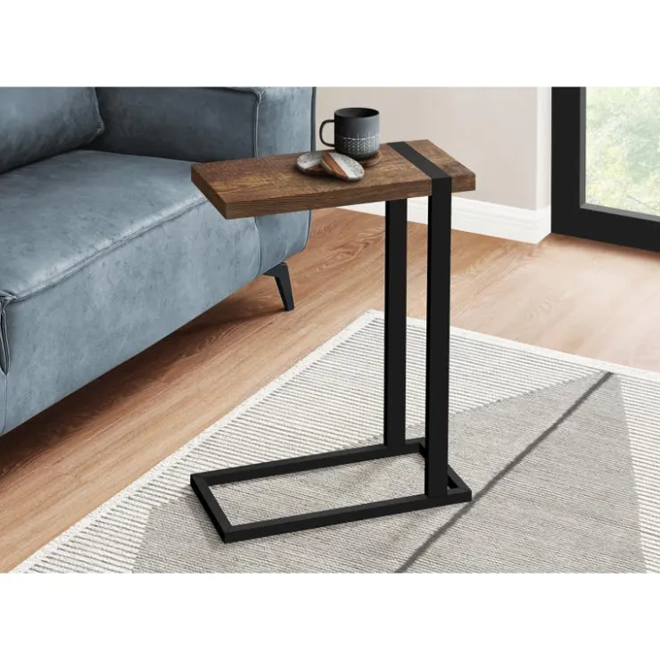 Monarch Side table / c table - thick-panel top / rectangular - 25"h - reclaimed - Brown Discount