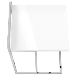 Monarch Side table / c table - thick-panel top / wide / rectangular - 25"h - glossy w - White