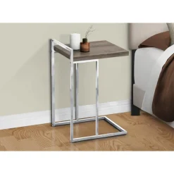Monarch Side table / c table - thick-panel top / wide / rectangular - 25"h - dark tau - Dark Taupe New
