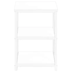 Monarch Side table / nightstand - 3 tiers / 2 shelves / square - 26"h - / - White Outlet