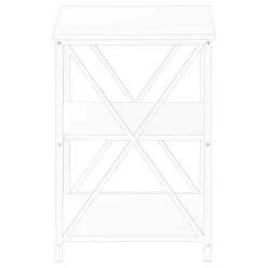 Monarch Side table / nightstand - 3 tiers / 2 shelves / square - 26