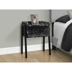 Monarch Side table / nightstand - tray top / 1 storage cubby / rectangular - 23