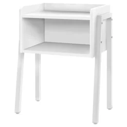 Monarch Side table / nightstand - tray top / 1 storage cubby / rectangular - 23"h - w - White