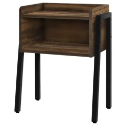 Monarch Side table / nightstand - tray top / 1 storage cubby / rectangular - 23