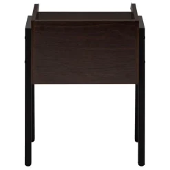 Monarch Side table / nightstand - tray top / 1 storage cubby / rectangular - 23"h - e - Espresso Clearance