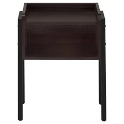 Monarch Side table / nightstand - tray top / 1 storage cubby / rectangular - 23"h - e - Espresso Clearance