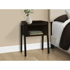 Monarch Side table / nightstand - tray top / 1 storage cubby / rectangular - 23