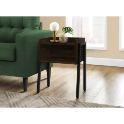 Monarch Side table / nightstand - tray top / 1 storage cubby / rectangular - 23