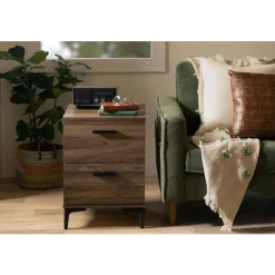 Meubles South Shore Side Table - South Shore Natural Walnut