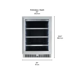 Danby SILHOUETTE Wine Cooler 24" - SPRBC056D1SS Stainless Discount