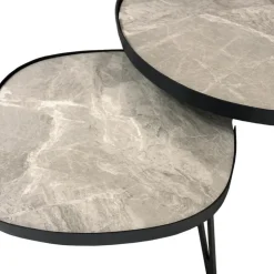 Sintered Stone Nesting Tables White/Gris/Black Sale