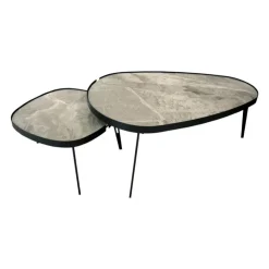 Sintered Stone Nesting Tables White/Gris/Black Sale