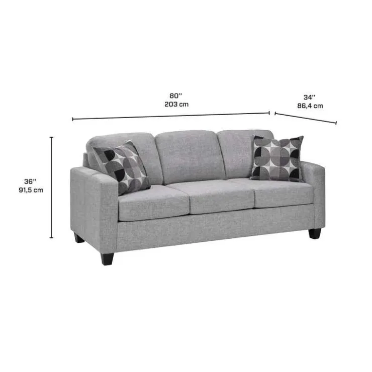 Sofa By Fancy Sleeper Sofa - Grey Light Grey New